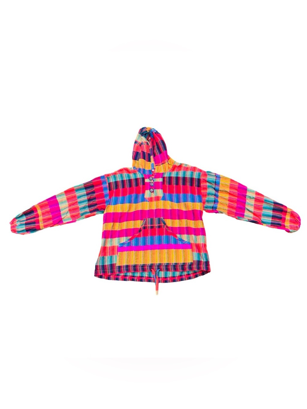 BN - Vintage Colorful Striped Hooded Pullover